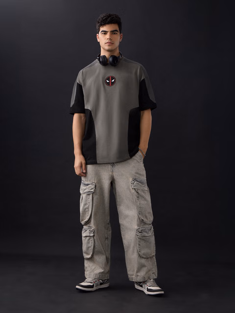 Customer wearing tshirt